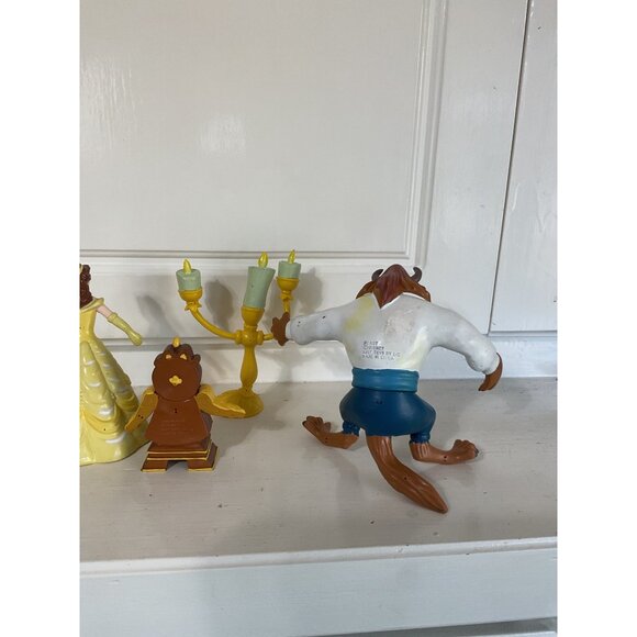 Disney Beauty & The Beast Figurine Set Belle Beast Lumière Cogsworth Mrs. Potts - Picture 6 of 6